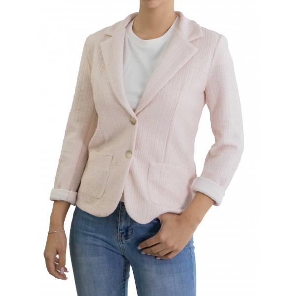 Giacca tinta unita due bottoni 